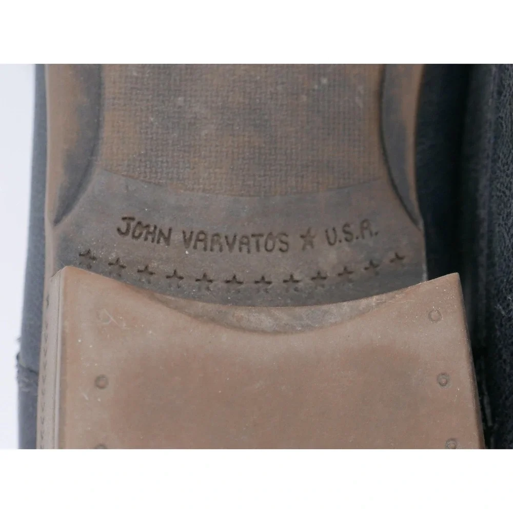 John Varvatos U.S.A. Shoes Black Leather Cap Toe Derby Men's Size 12 A4988